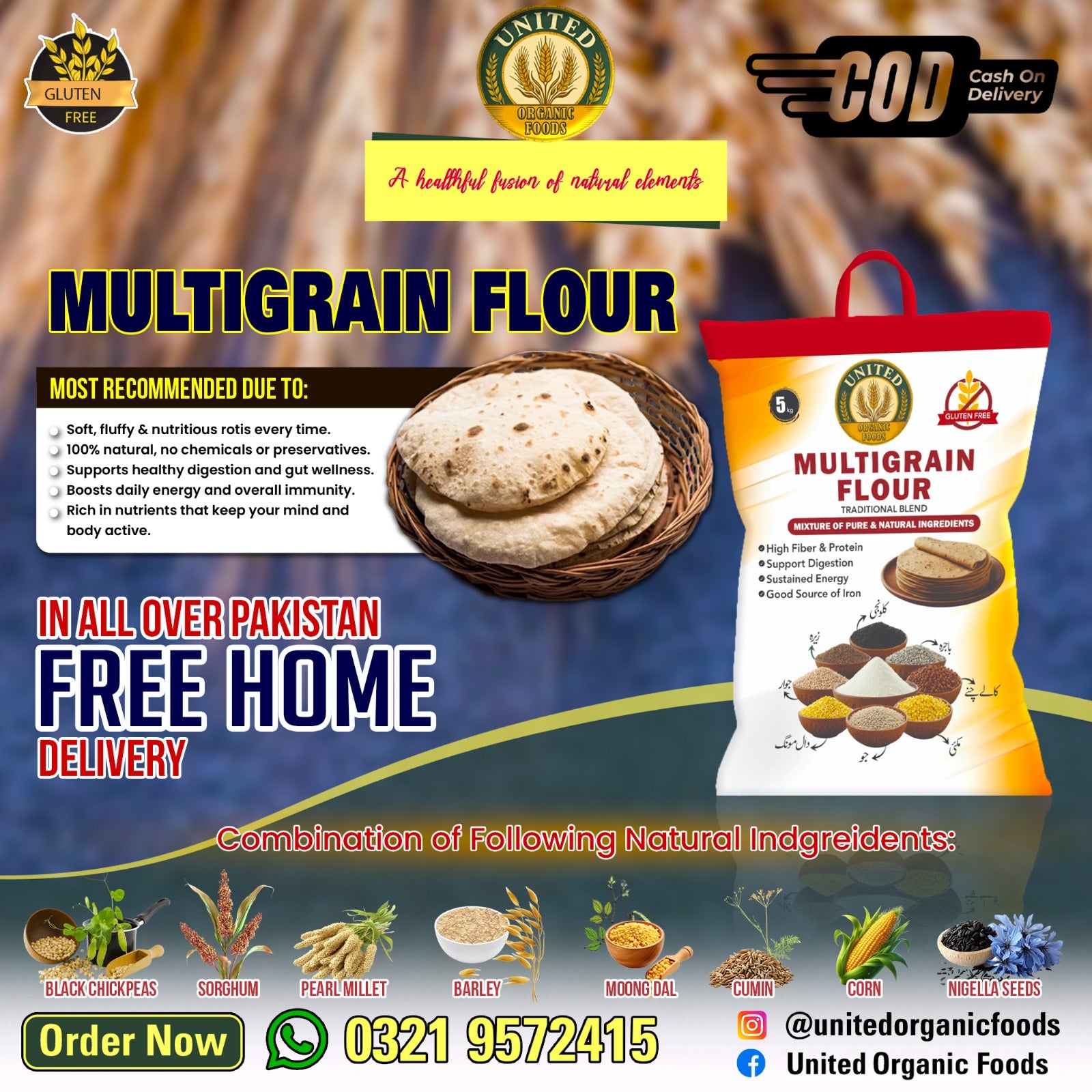 Multi Grain Flour/Atta – 5kg